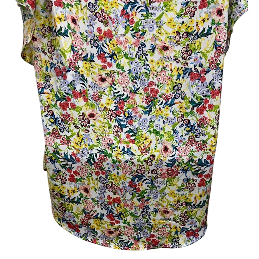 H&M‎ Floral Flutter Sleeve V Neck Blouse Top Garden Feminine Cottage Romantic 4 - Picture 11 of 11